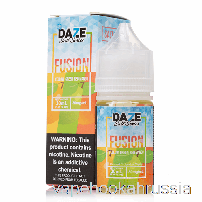 Vape Russia ледяной желтый зеленый красный манго - соль 7 Daze Fusion - 30мл 50мг